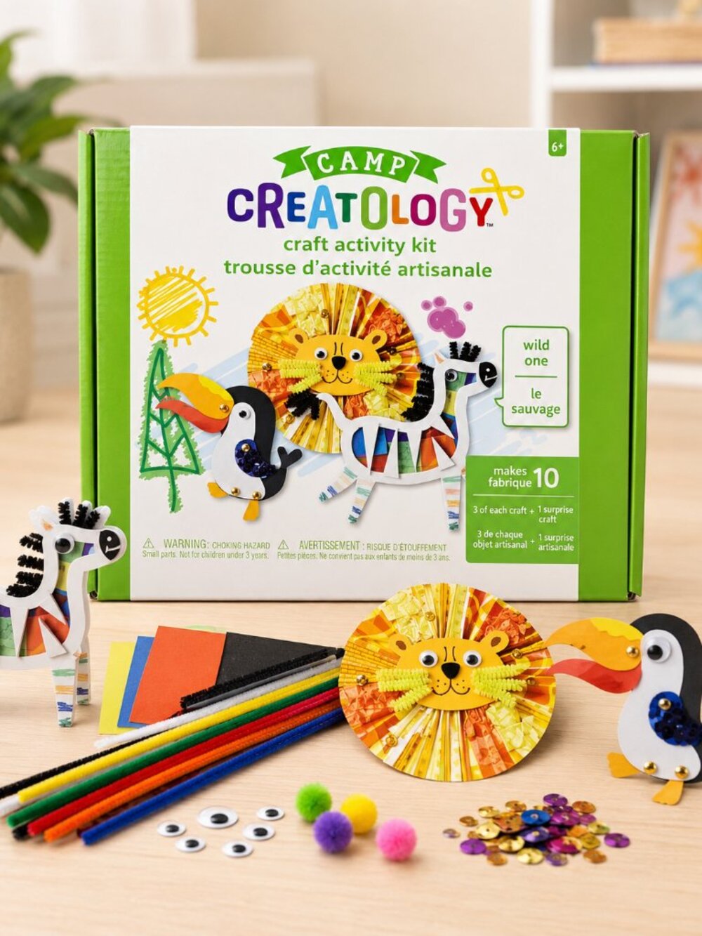Camp Creatology Wild One Animal Craft Kit 10 Crafts
